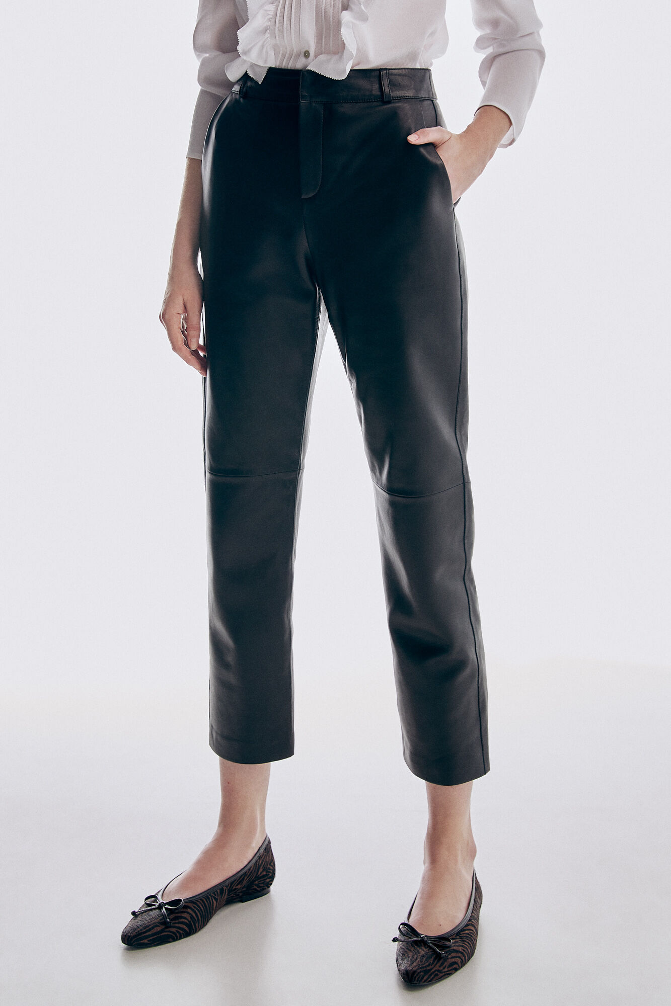 Pedro del Hierro Pantal&oacute;n largo napa Negro