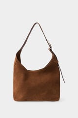 Pedro del Hierro Suede shoulder bag Brown