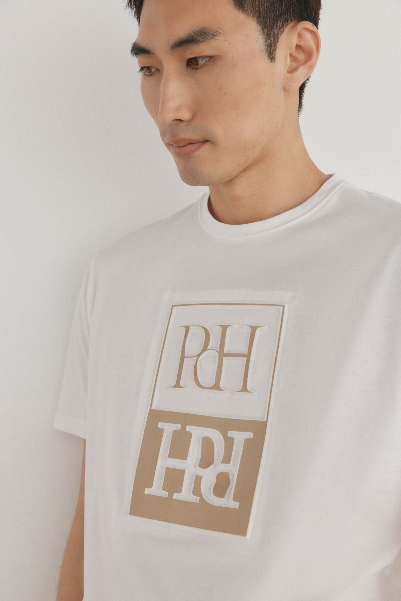 Pedro del Hierro Relief logo T-shirt White