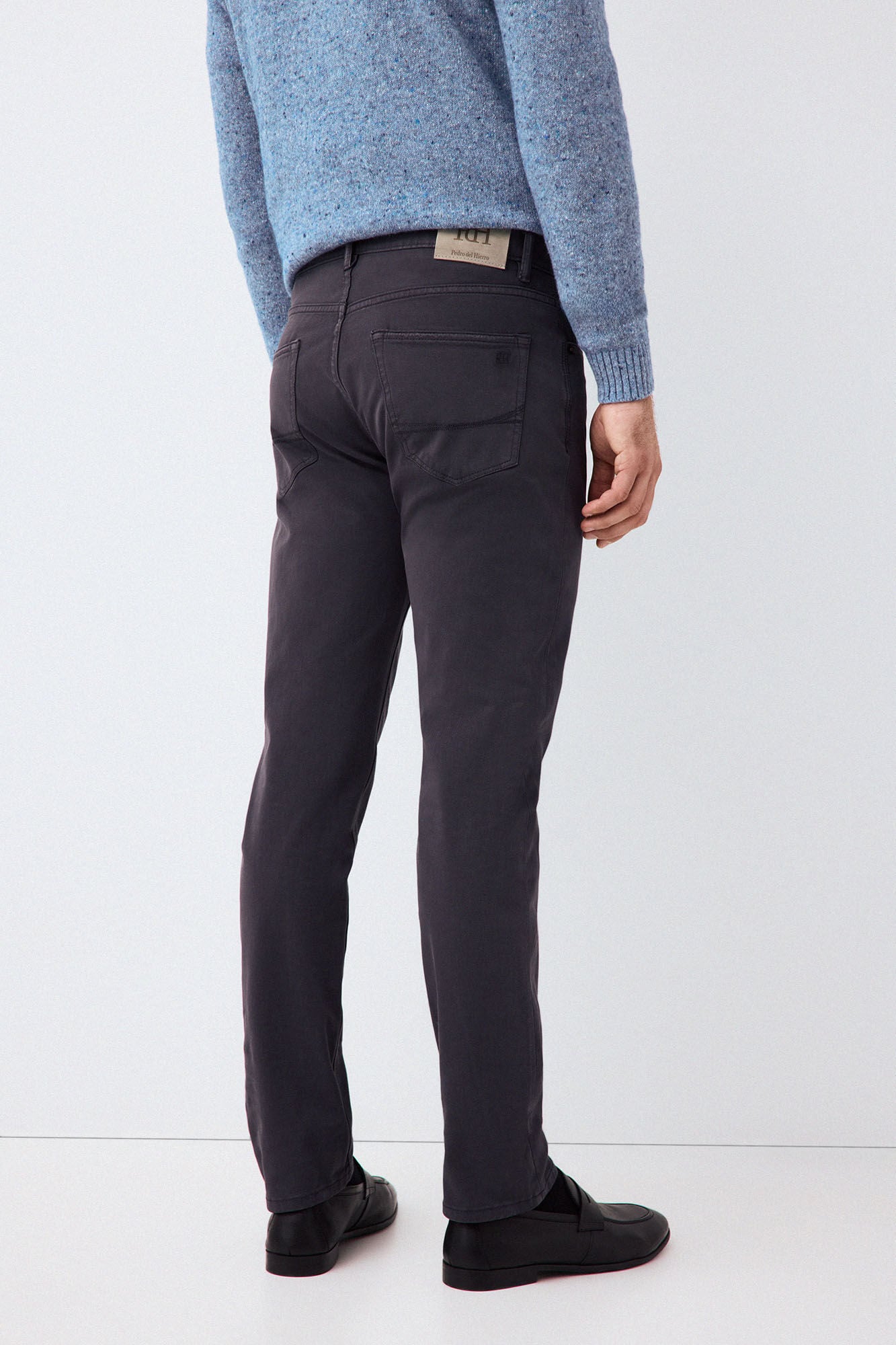 Pedro del Hierro Colour slim fit 5 pocket trousers Grey
