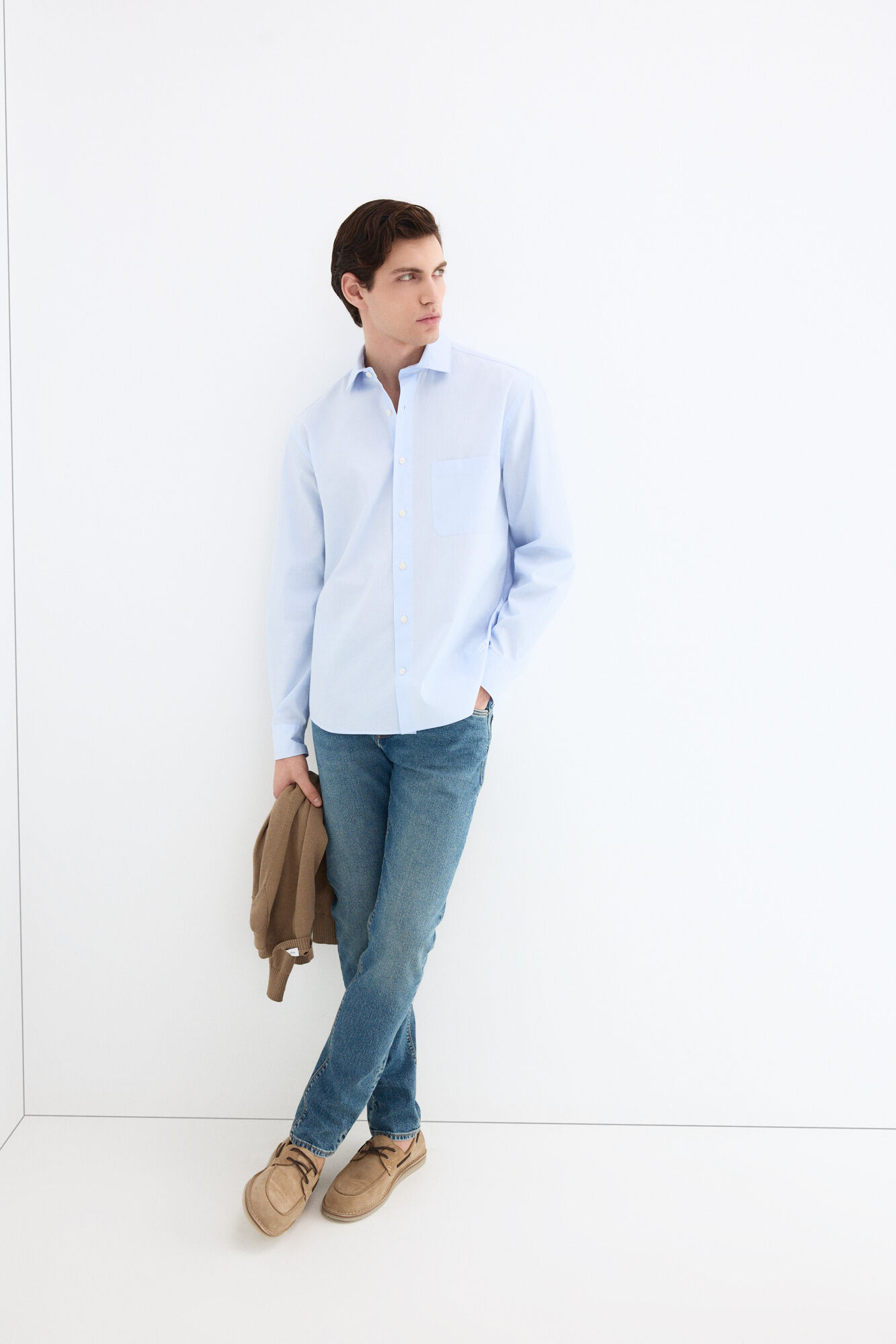 Pedro del Hierro Camisa lisa em popelina