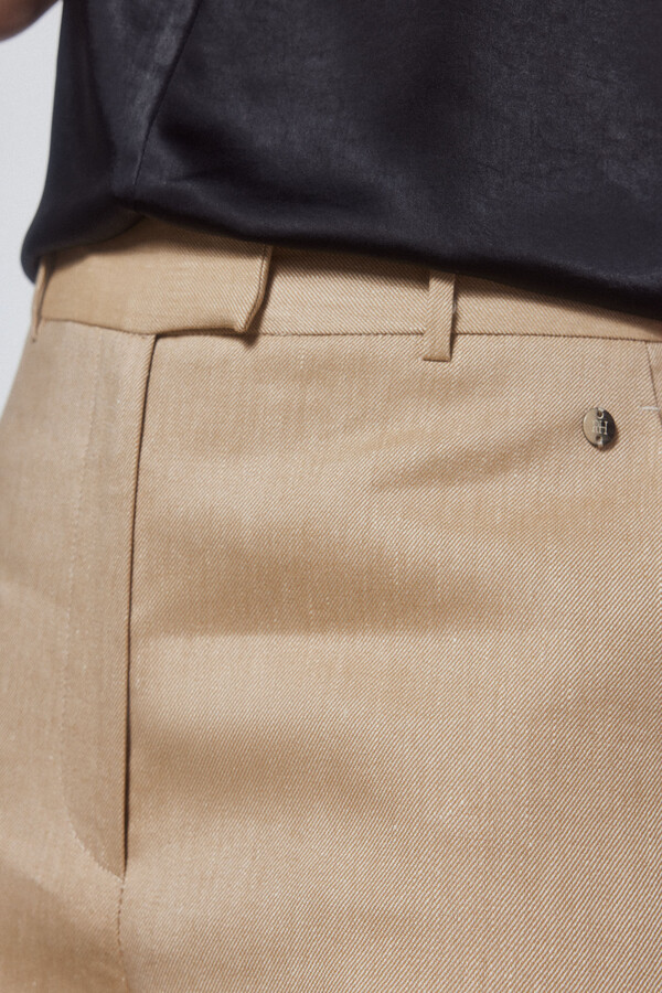 Pedro del Hierro Classic-fit trousers Beige