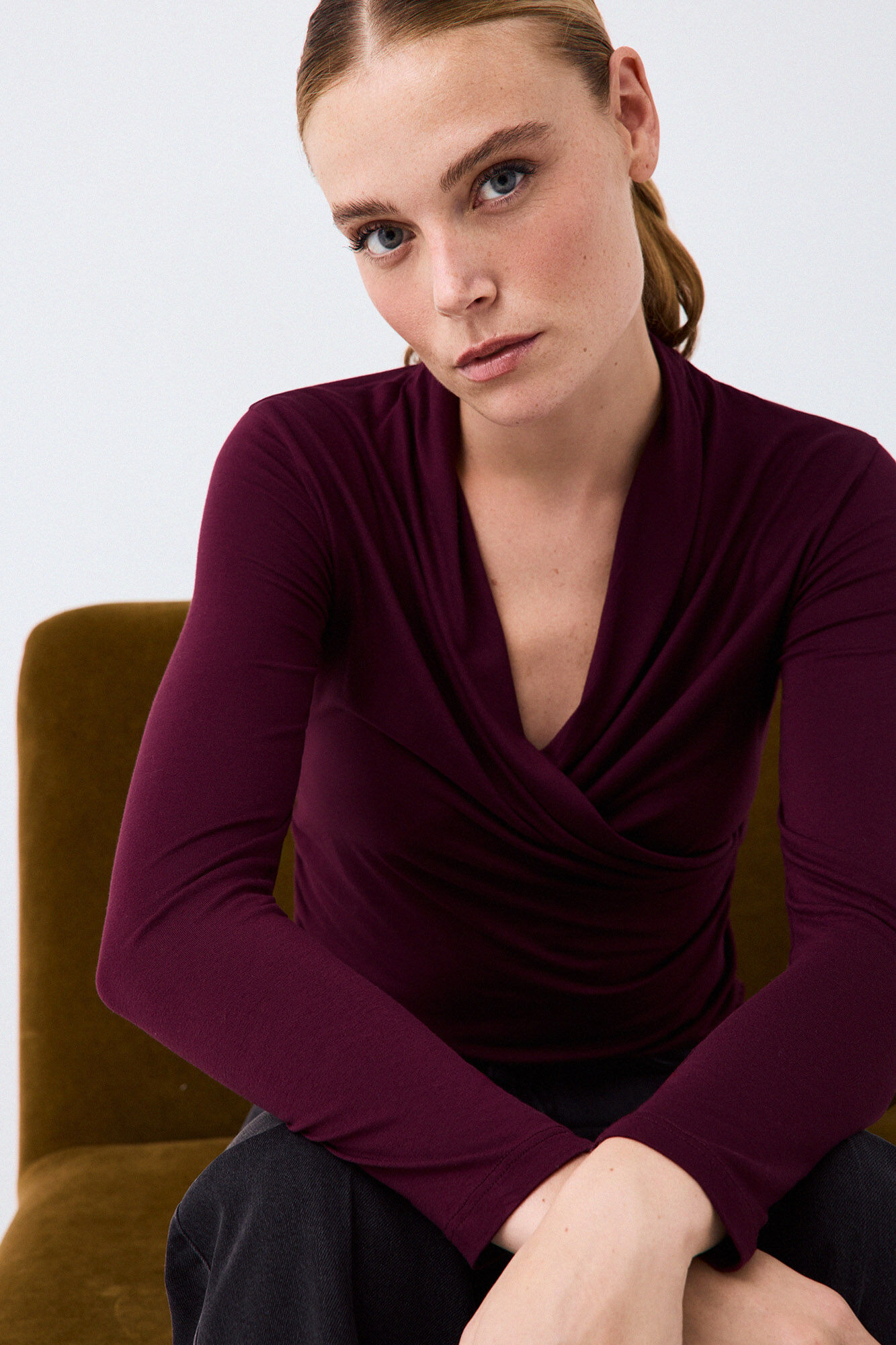Pedro del Hierro V-neck wrap T-shirt