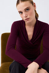 Pedro del Hierro V-neck wrap T-shirt Brown