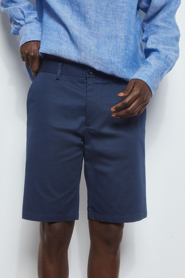 Pedro del Hierro Premium Flex chino-style Bermuda shorts  Blue