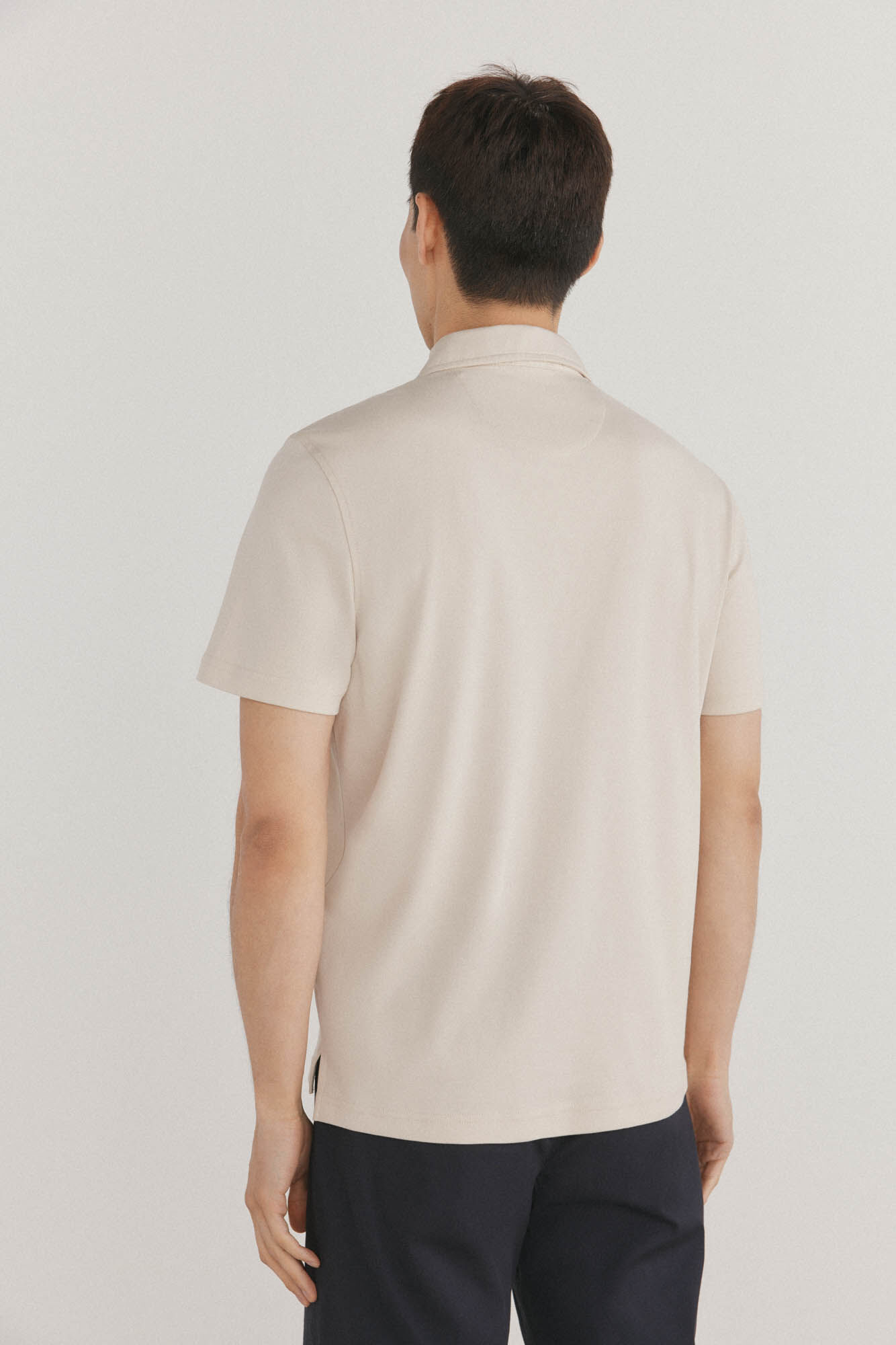 Pedro del Hierro Mercerized polo shirt Beige