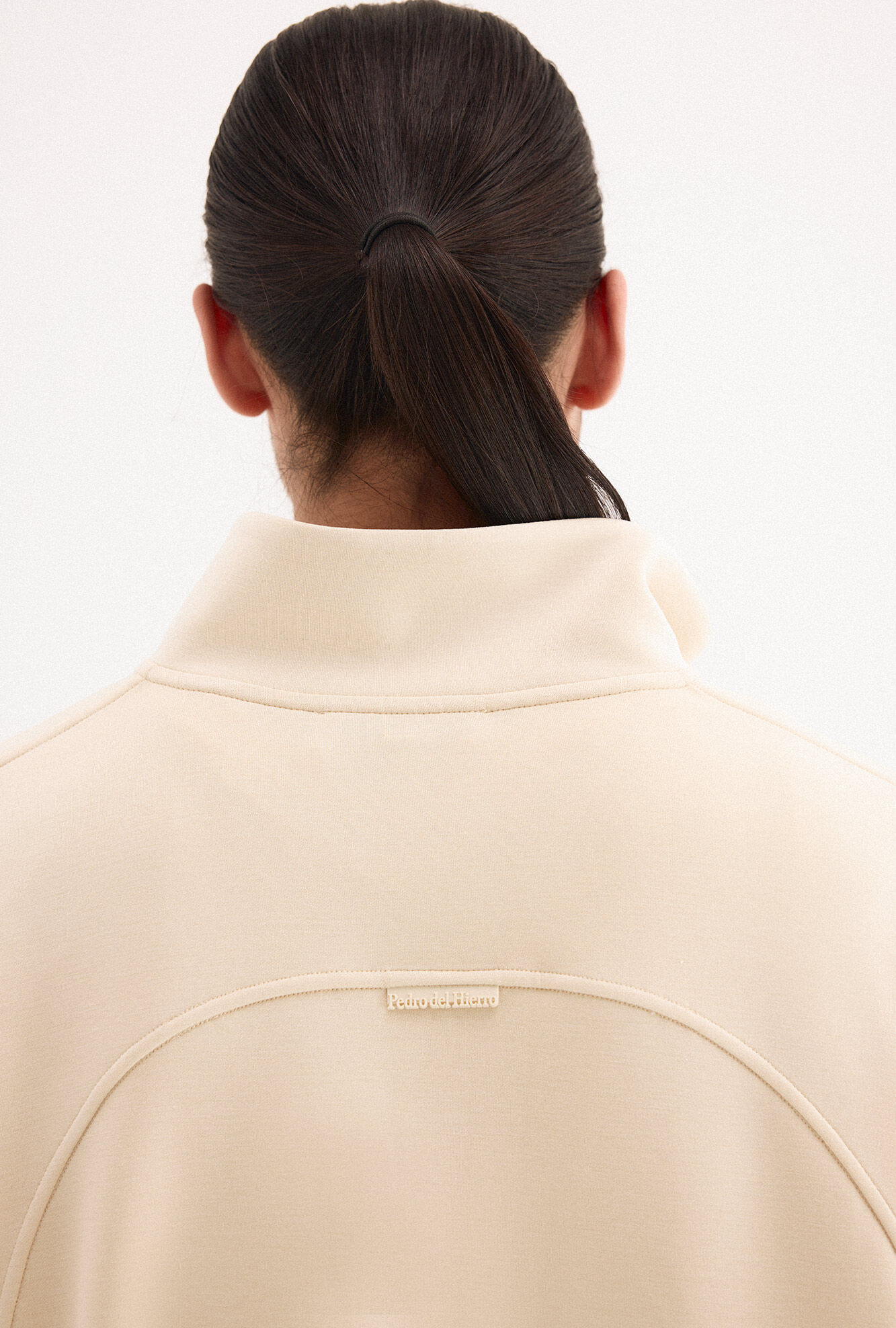 Pedro del Hierro Soft touch neck sweatshirt Beige