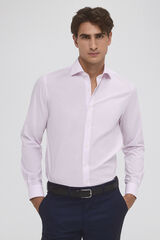 Pedro del Hierro Camisa aos quadrados non iron + antimanchas Rosa