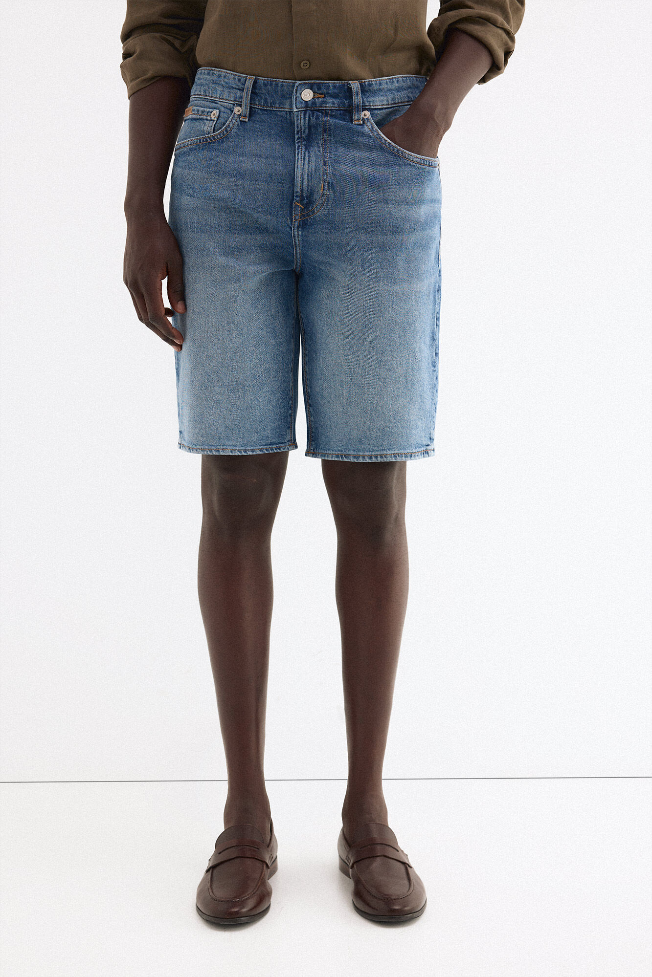 Pedro del Hierro Denim regular Bermuda shorts