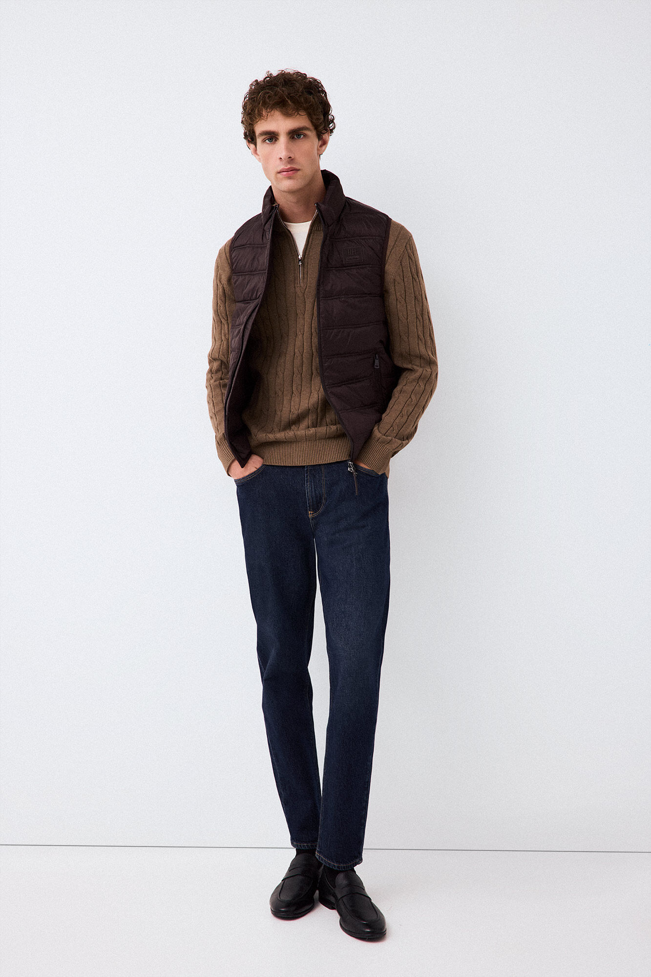 Pedro del Hierro Colete acolchoado ultraleve Marrom