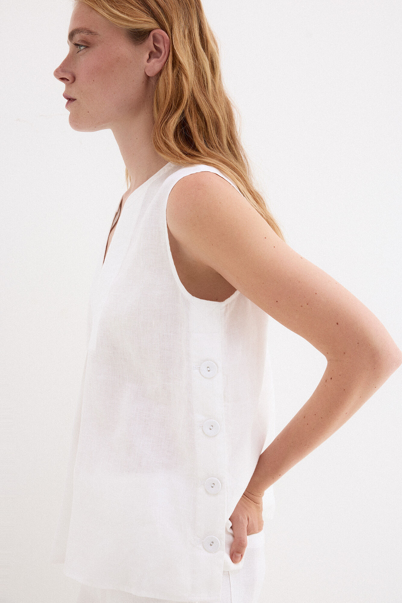 Pedro del Hierro Top liso lino