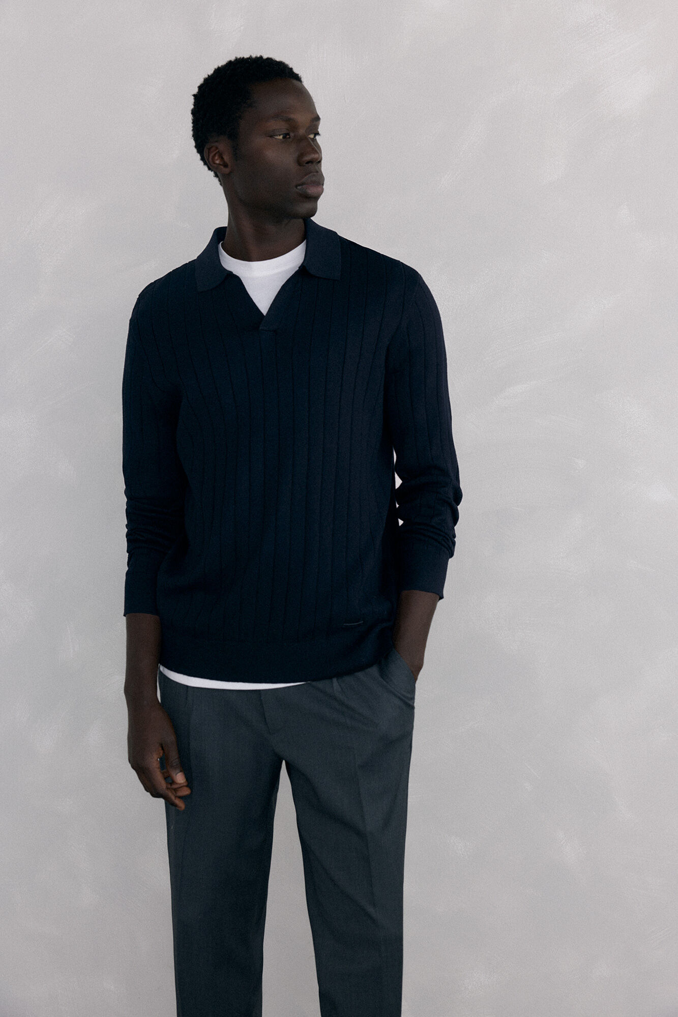 Pedro del Hierro Premium structured cotton silk cashmere jersey