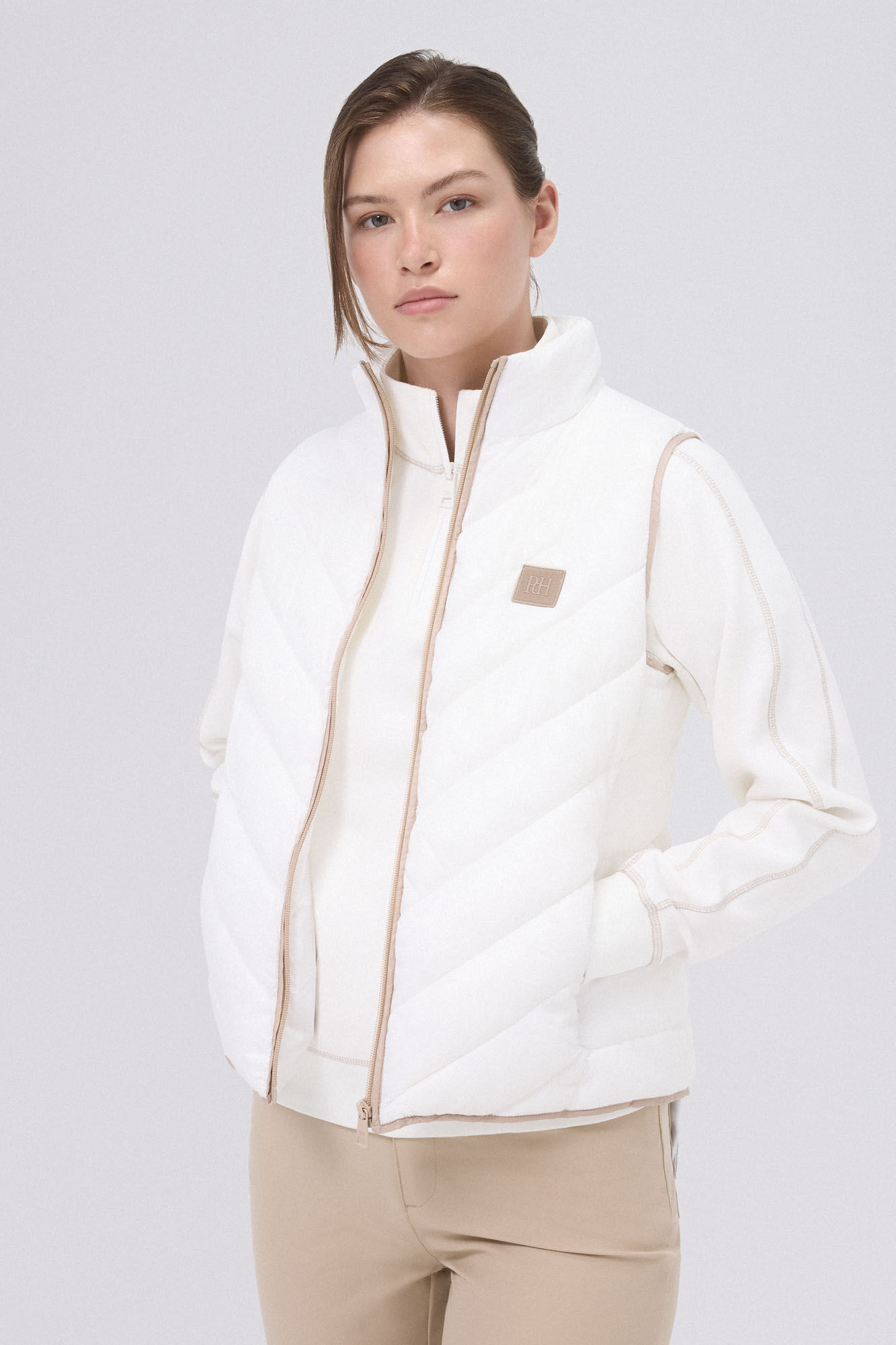 Pedro del Hierro Chaleco acolchado sin mangas golf Crudo