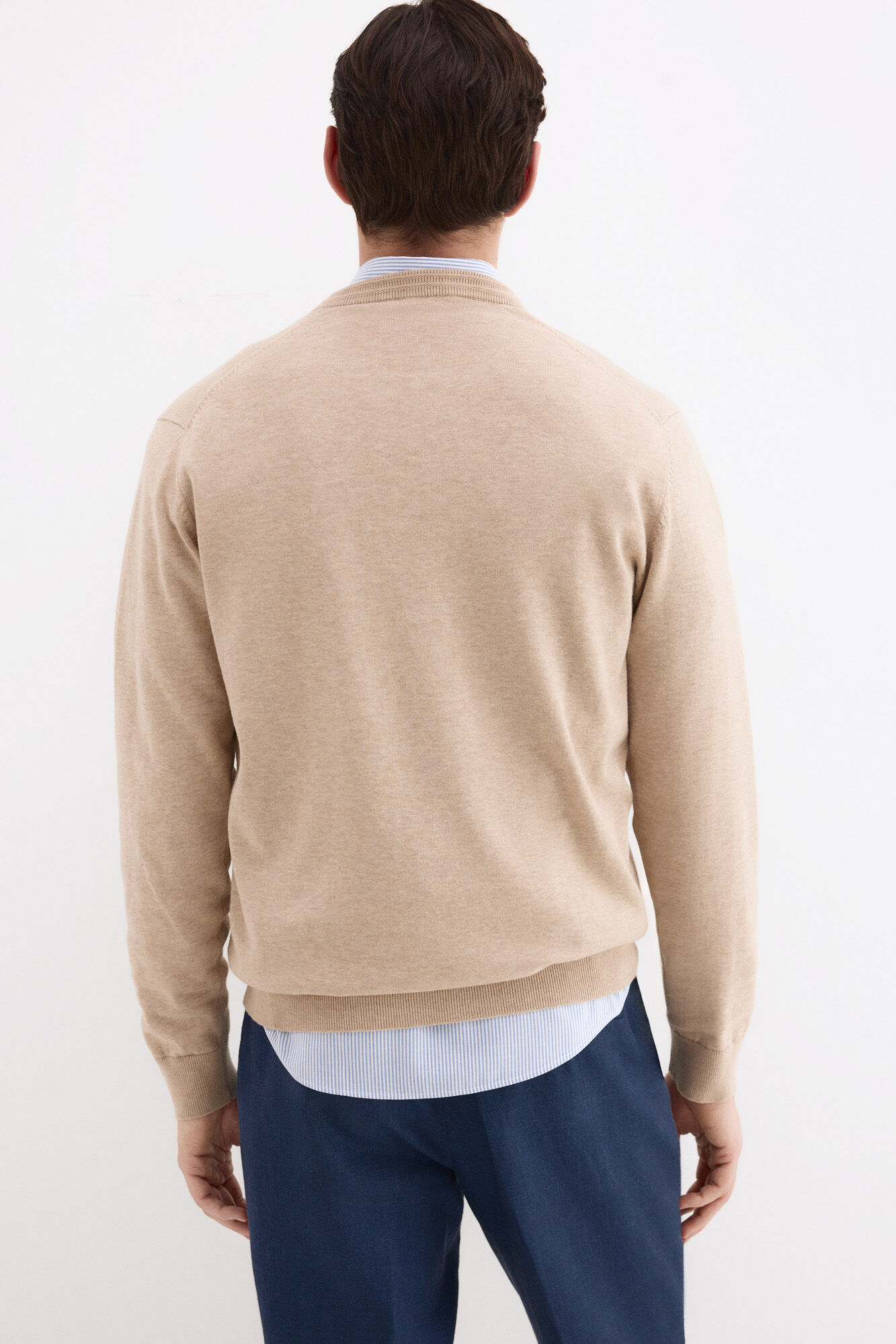 Pedro del Hierro Premium cotton knit V-neck jumper