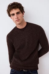Pedro del Hierro Italian premium yarn knit jumper Brown
