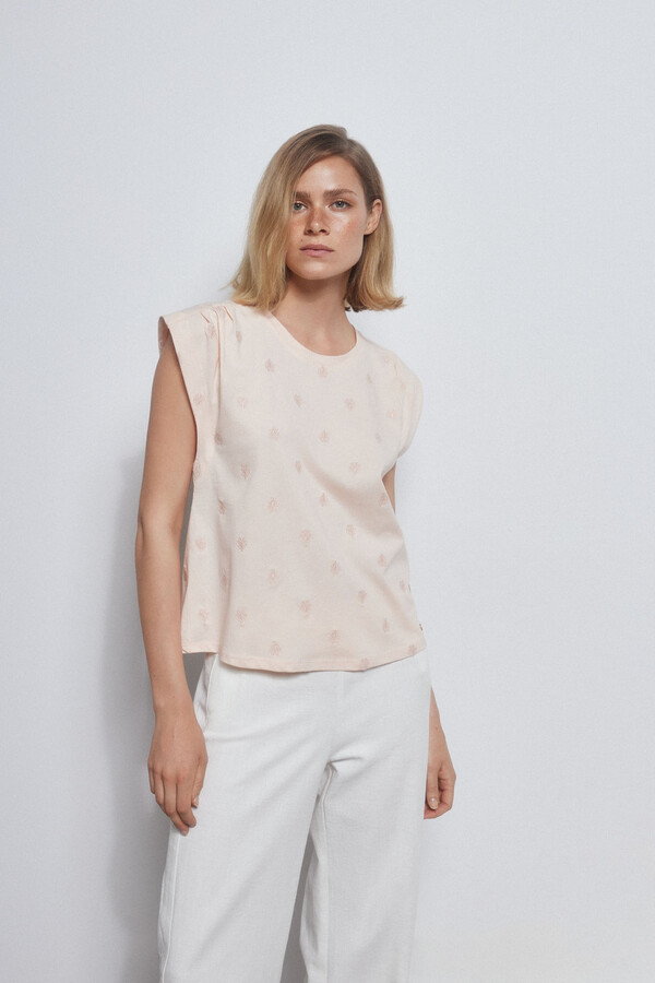 Pedro del Hierro Embroidered t-shirt Pink