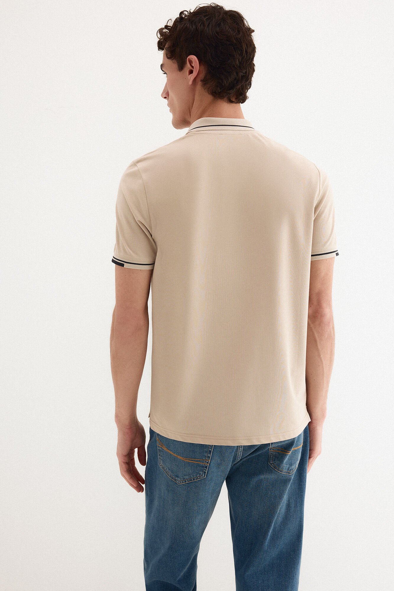 Pedro del Hierro Polo tips Beige