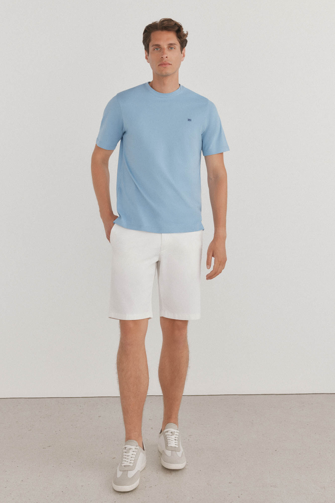 Pedro del Hierro Basic T-shirt Blue