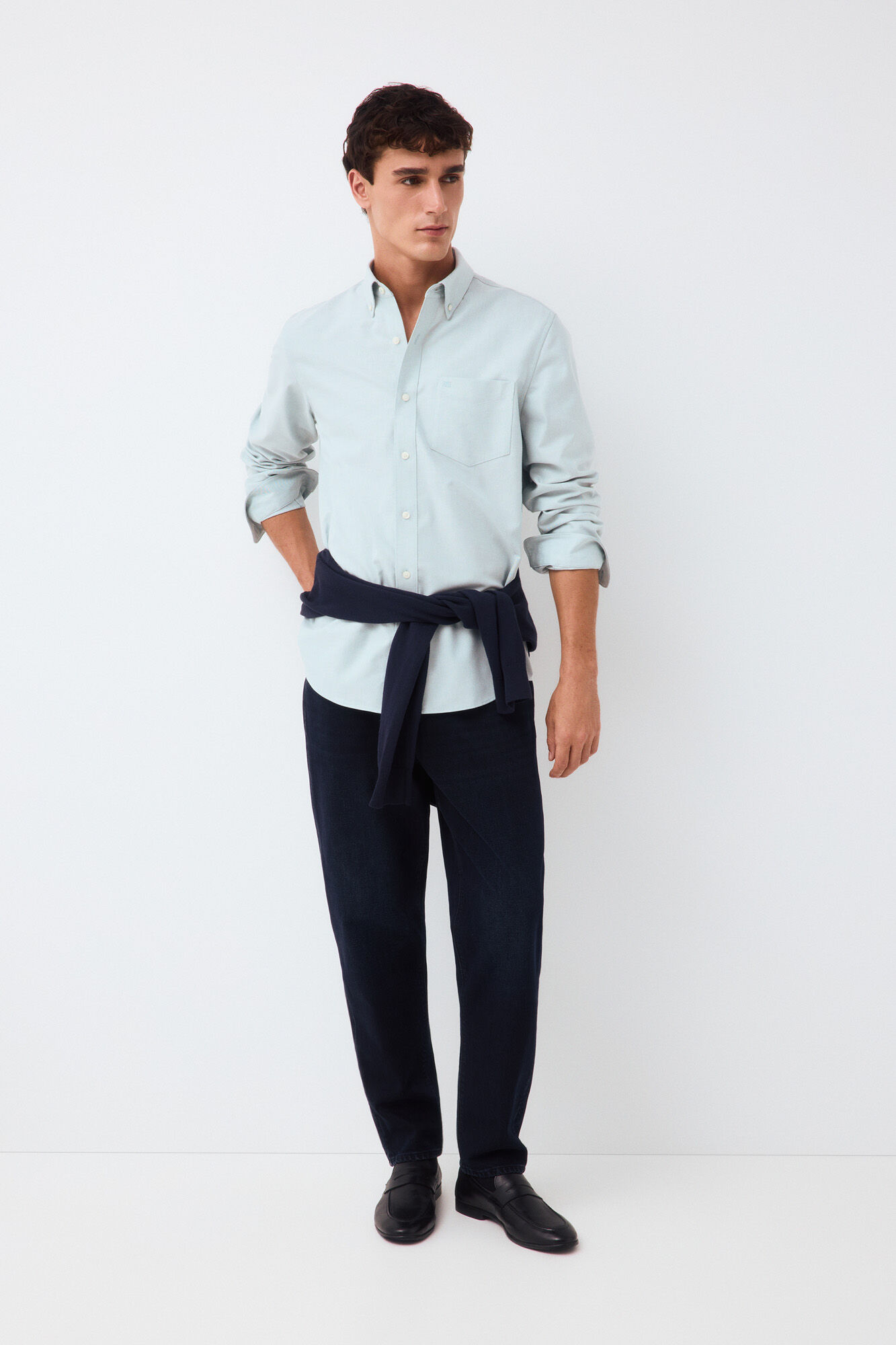 Pedro del Hierro Plain oxford shirt Green