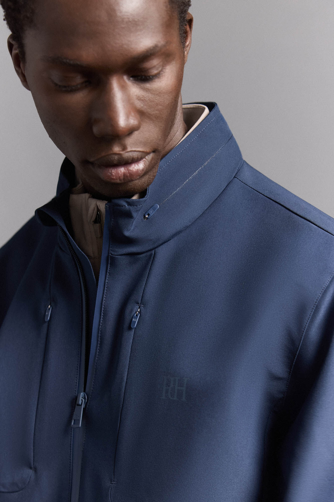 Pedro del Hierro Plain golf jacket Blue