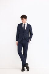 Pedro del Hierro Plaid slim fit blazer Blue