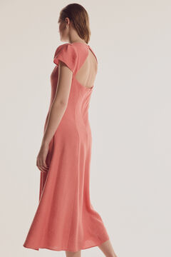 Pedro del Hierro A-line puffed sleeves dress Coral