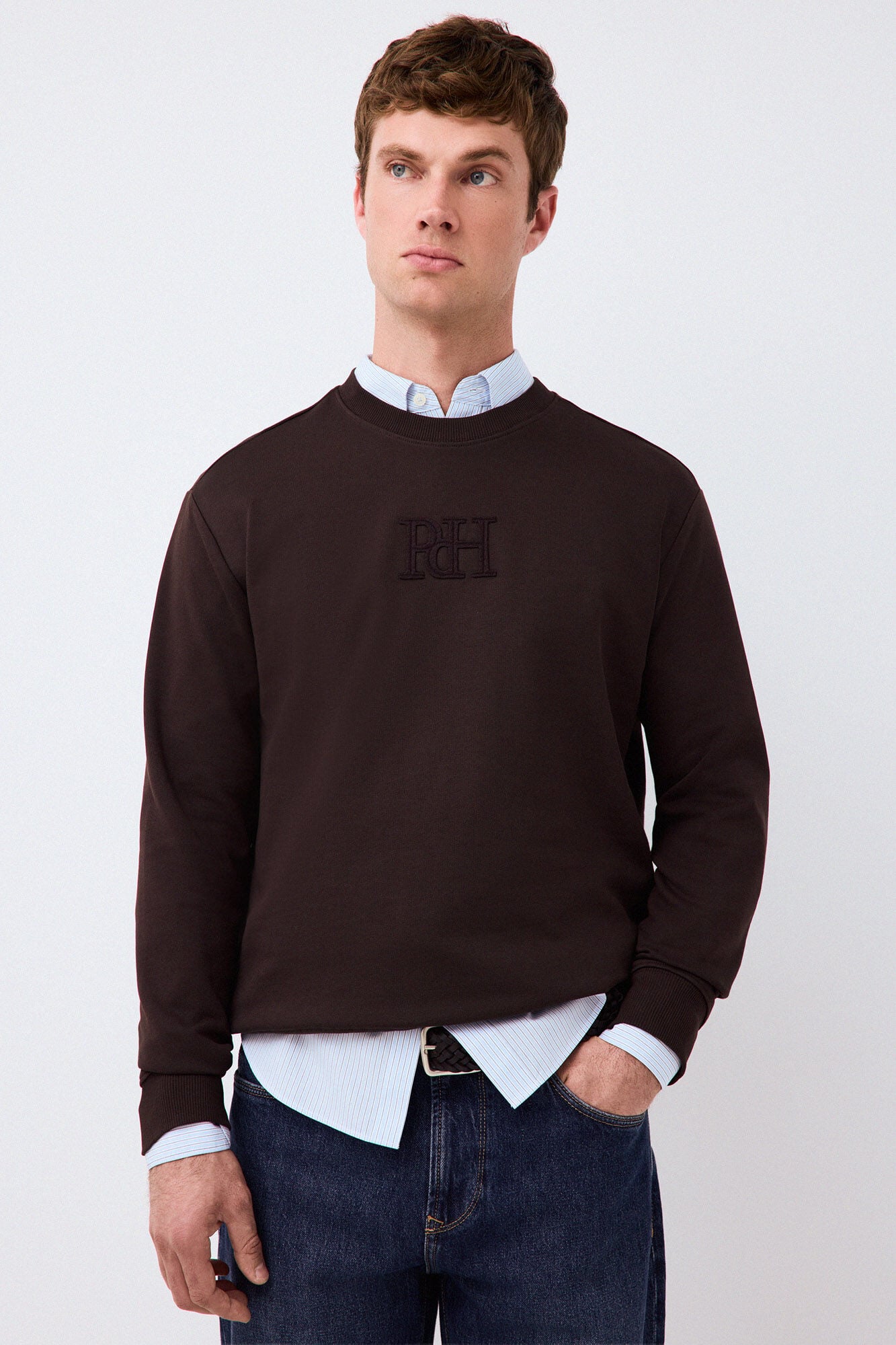 Pedro del Hierro Crew neck logo sweatshirt