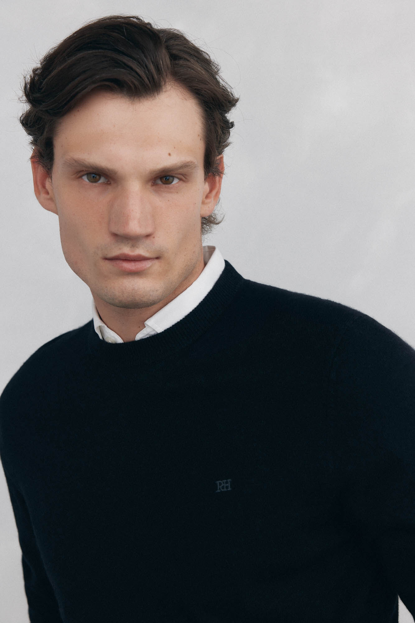 Pedro del Hierro Merino wool and cashmere crew neck sweater