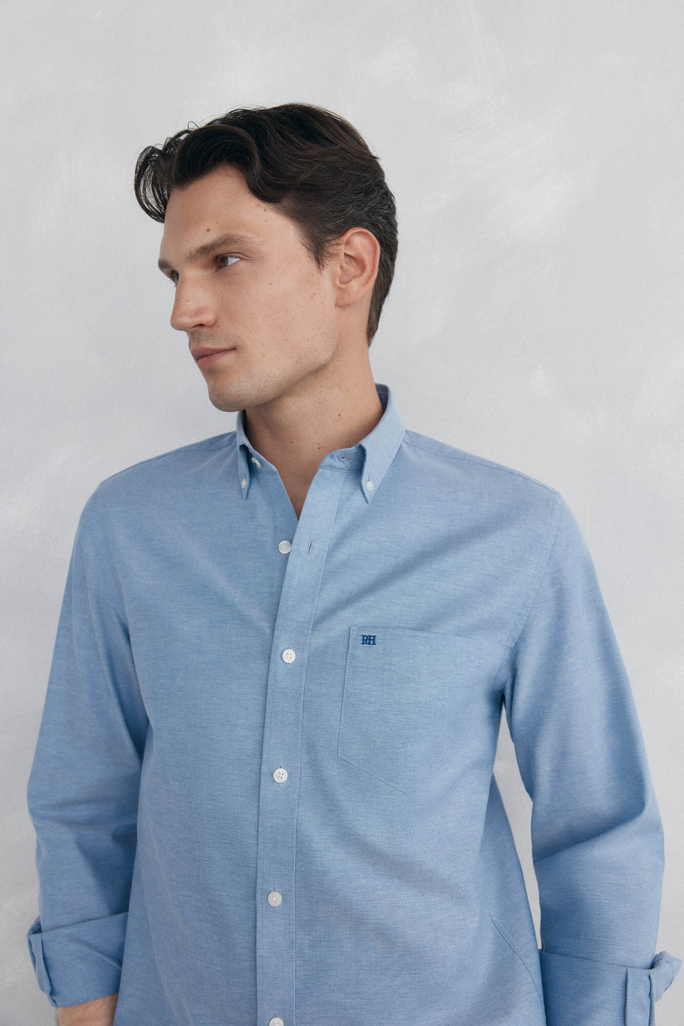 Pedro del Hierro Plain non-iron Oxford shirt