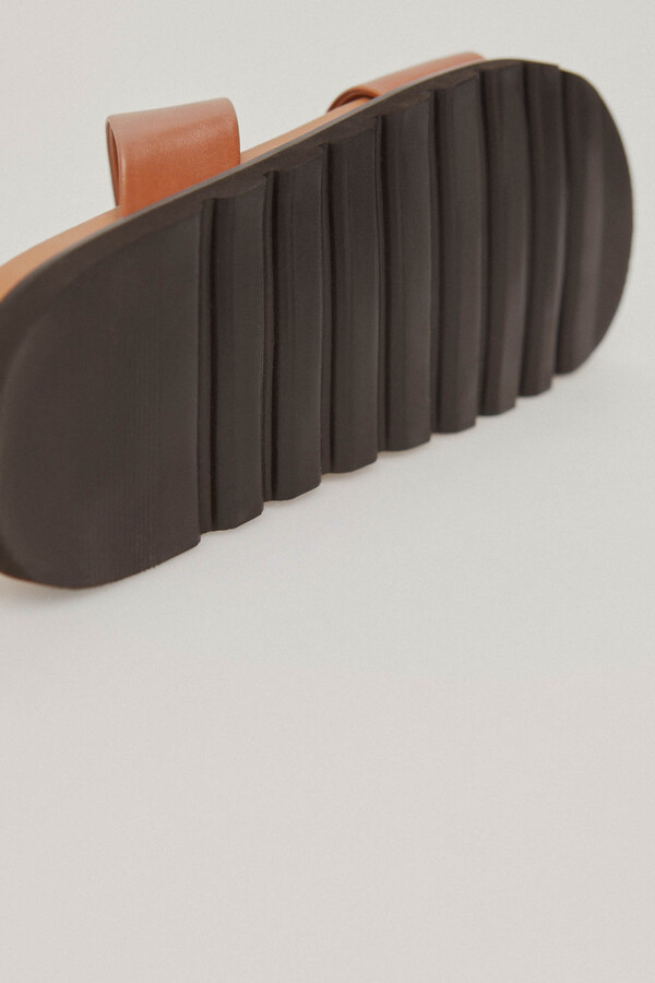 Pedro del Hierro Organic nappa leather sandal  Brown