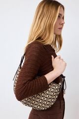 Pedro del Hierro Mala meia-lua com logo Beige