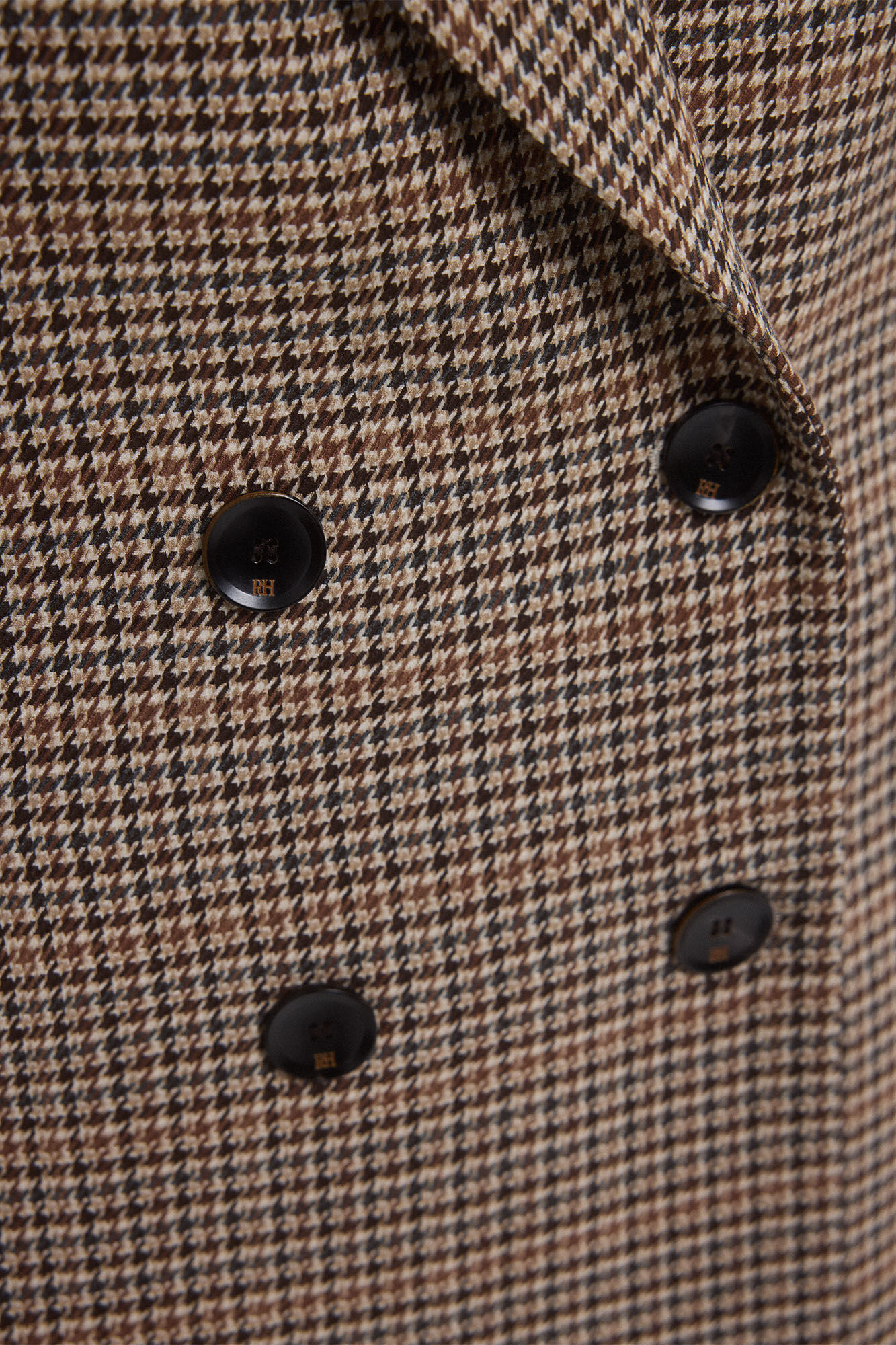 Pedro del Hierro Houndstooth suit blazer Brown