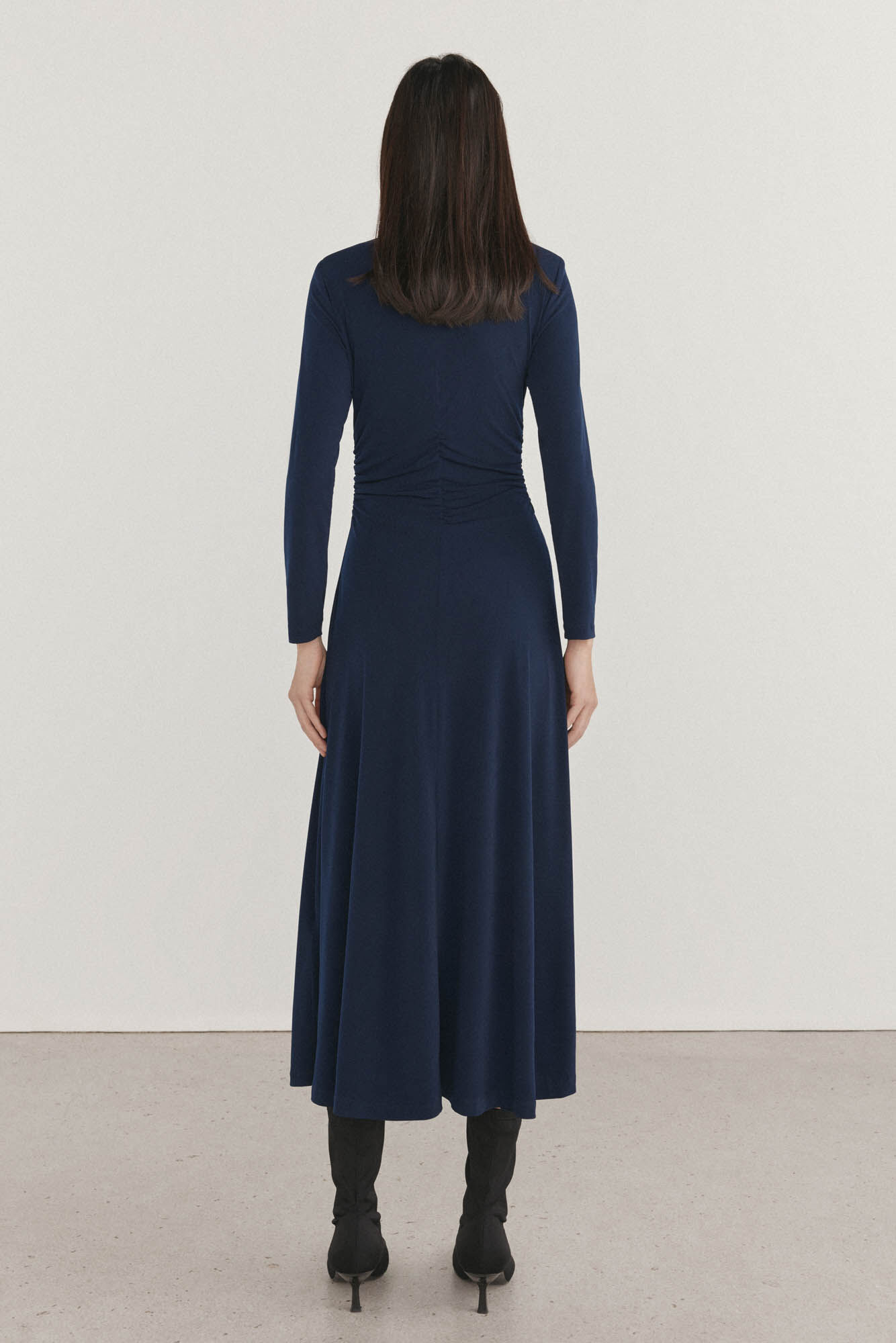 Pedro del Hierro Midi dress with ruffles Blue