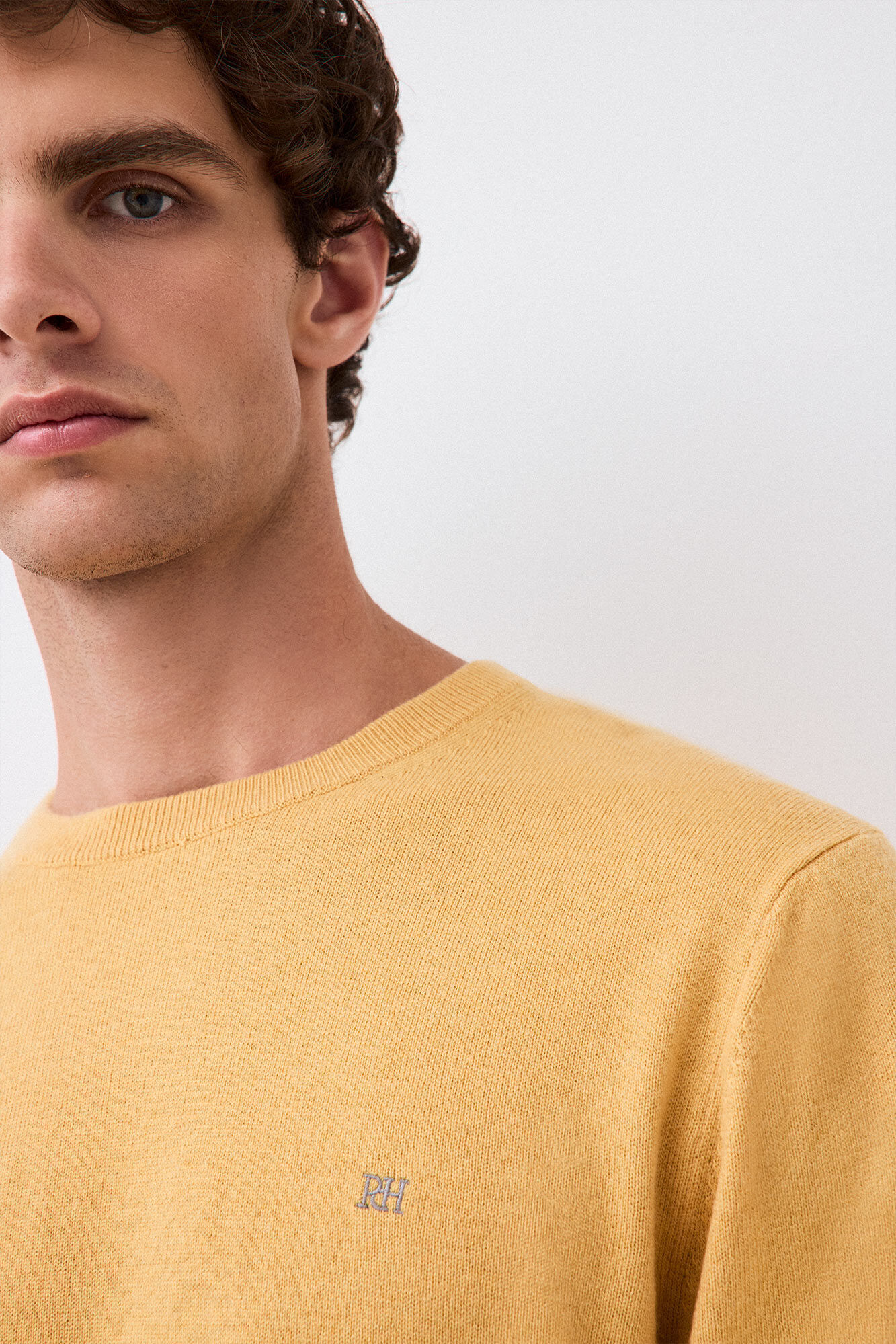 Pedro del Hierro Cashmere merino wool premium jumper Yellow