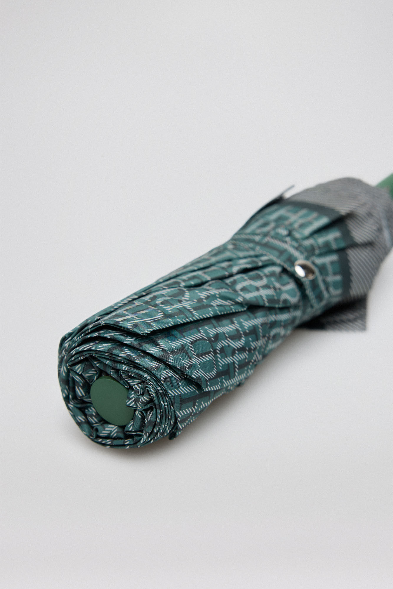 Pedro del Hierro Paraguas con estampado de logo en tonos verdes Verde