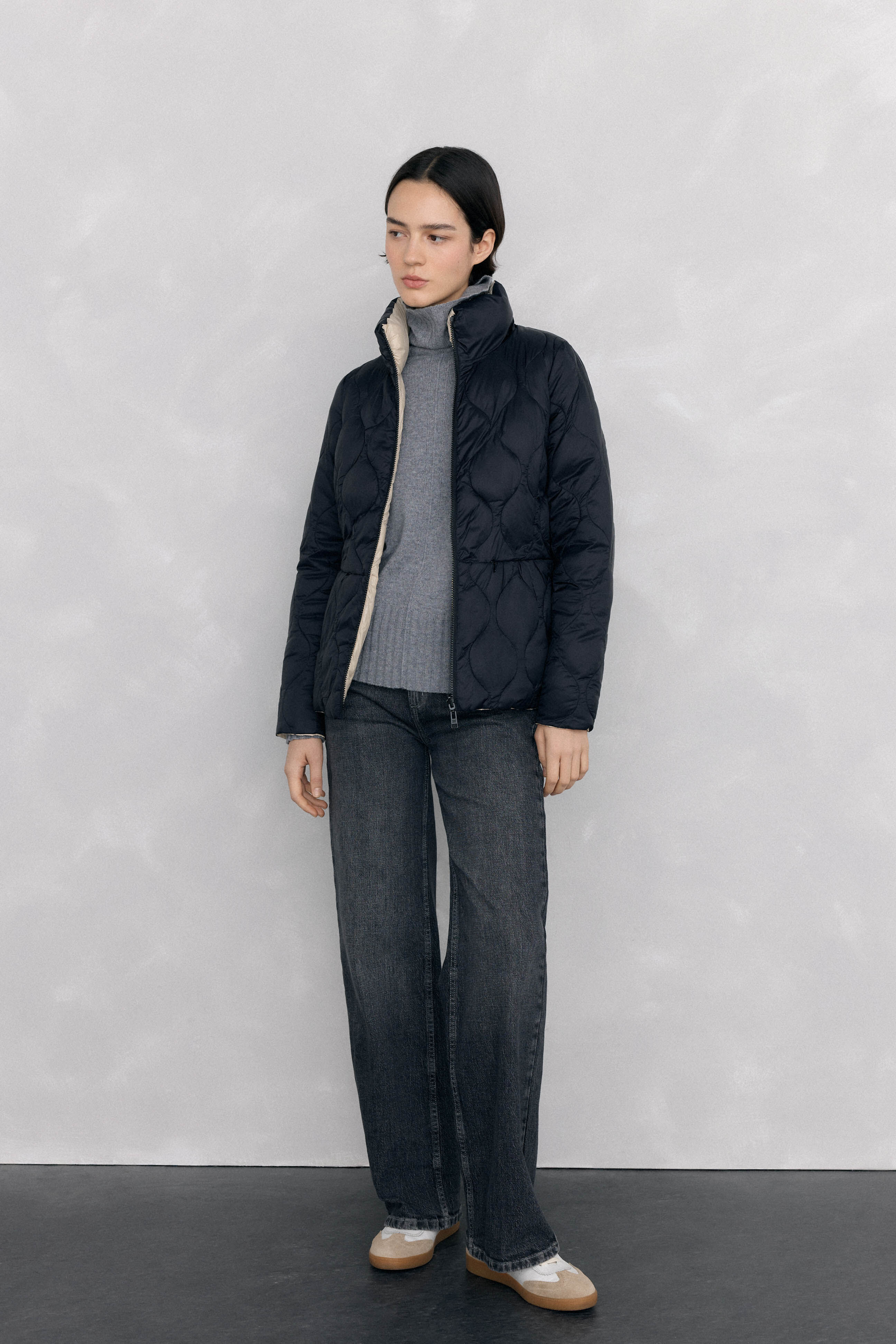 Pedro del Hierro Ultralight short reversible jacket Black