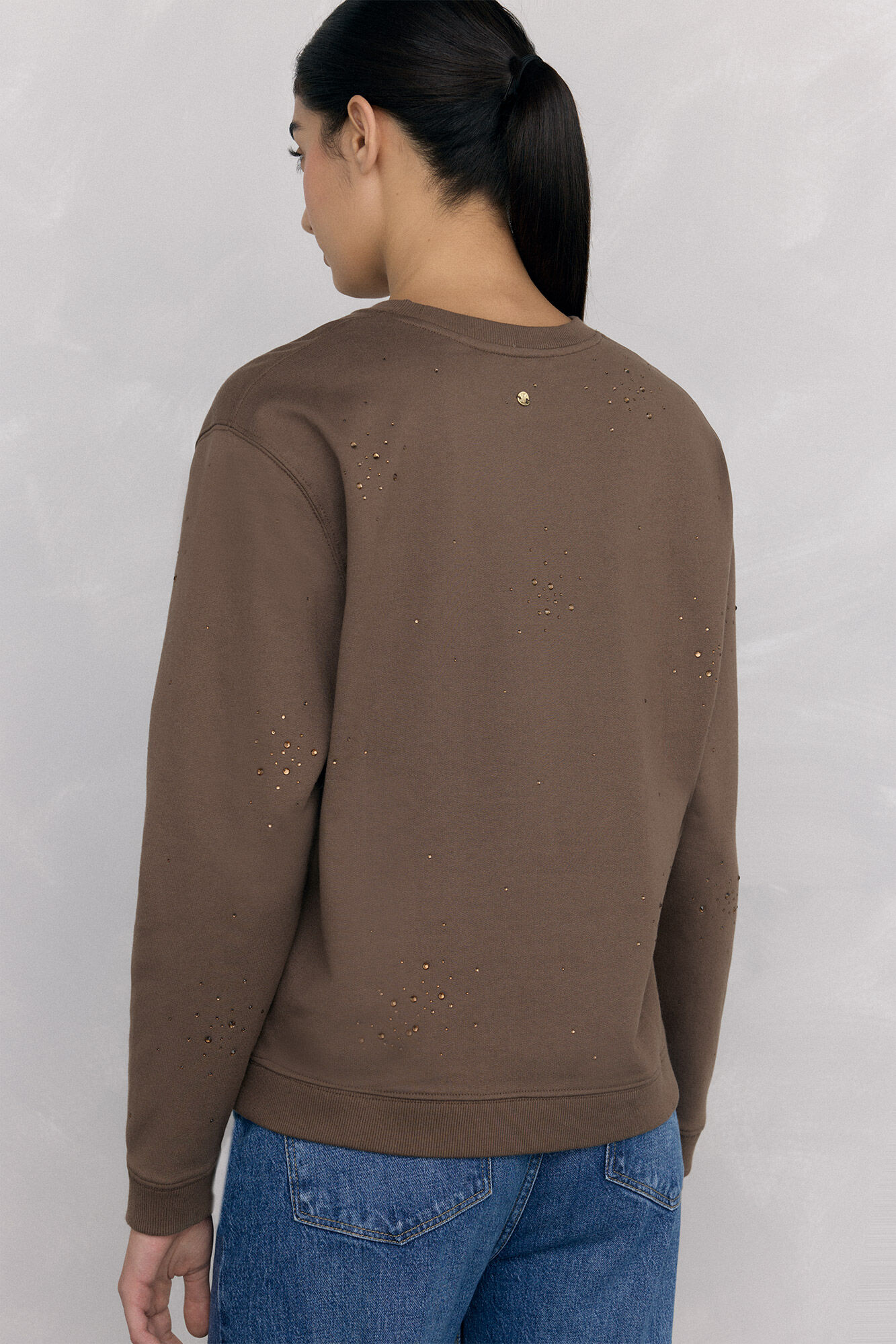 Pedro del Hierro Sweatshirt with beads detail Green