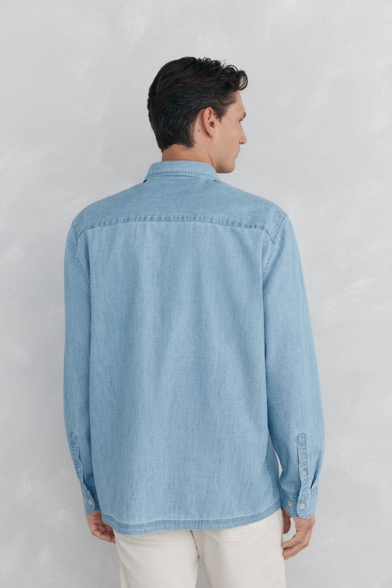Pedro del Hierro Chambray shirt Blue