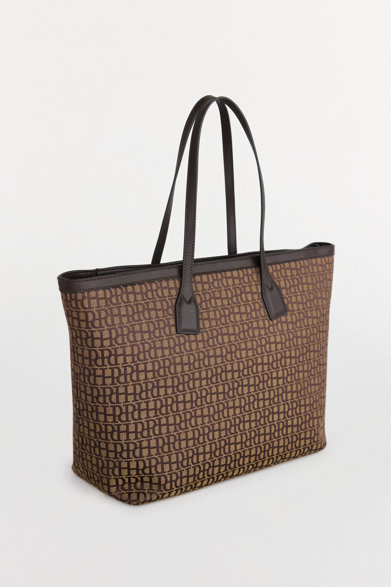 Pedro del Hierro Bolso shopper en jacquard Marr&oacute;n