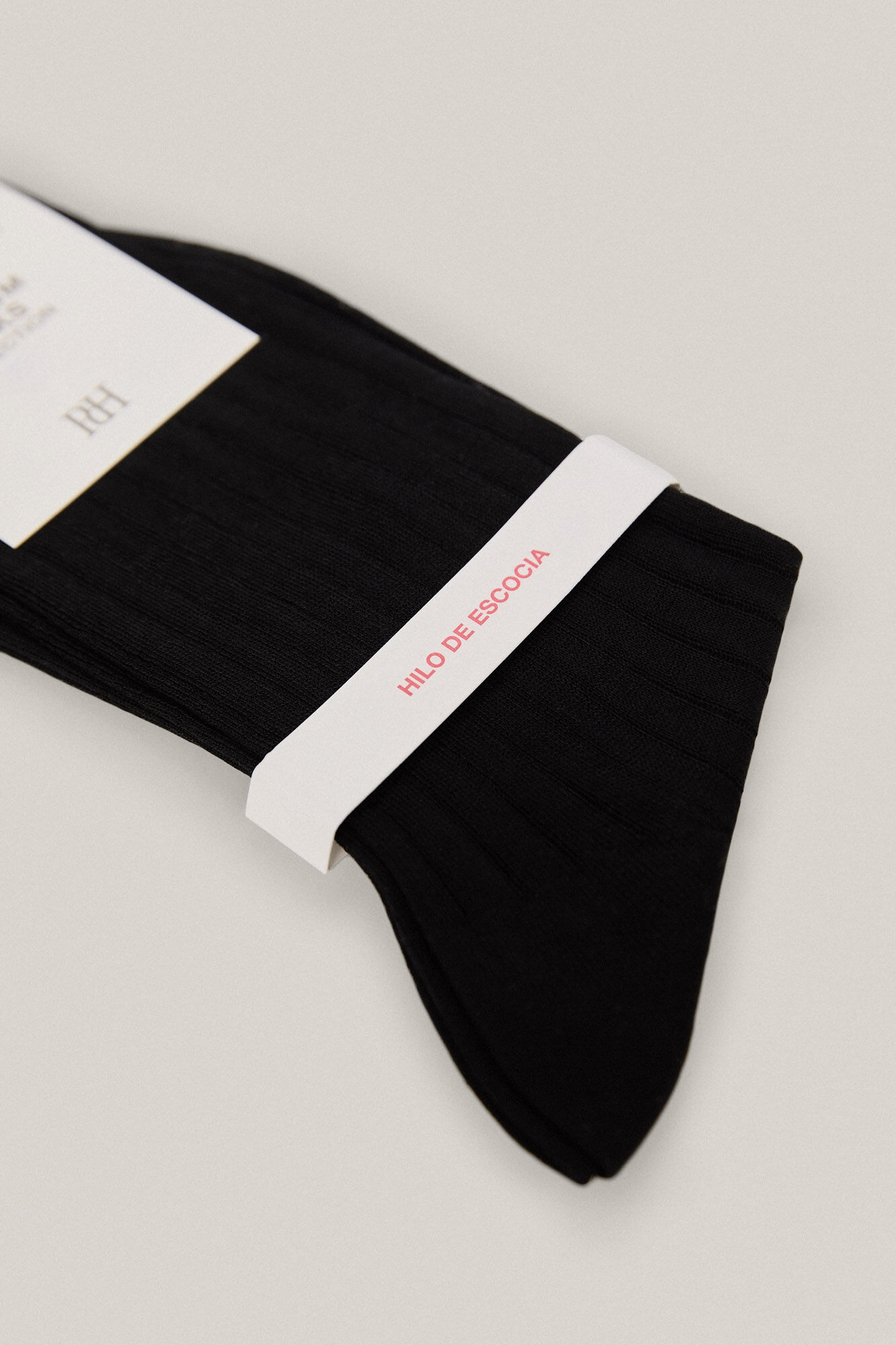 Pedro del Hierro Plain ribbed socks Black