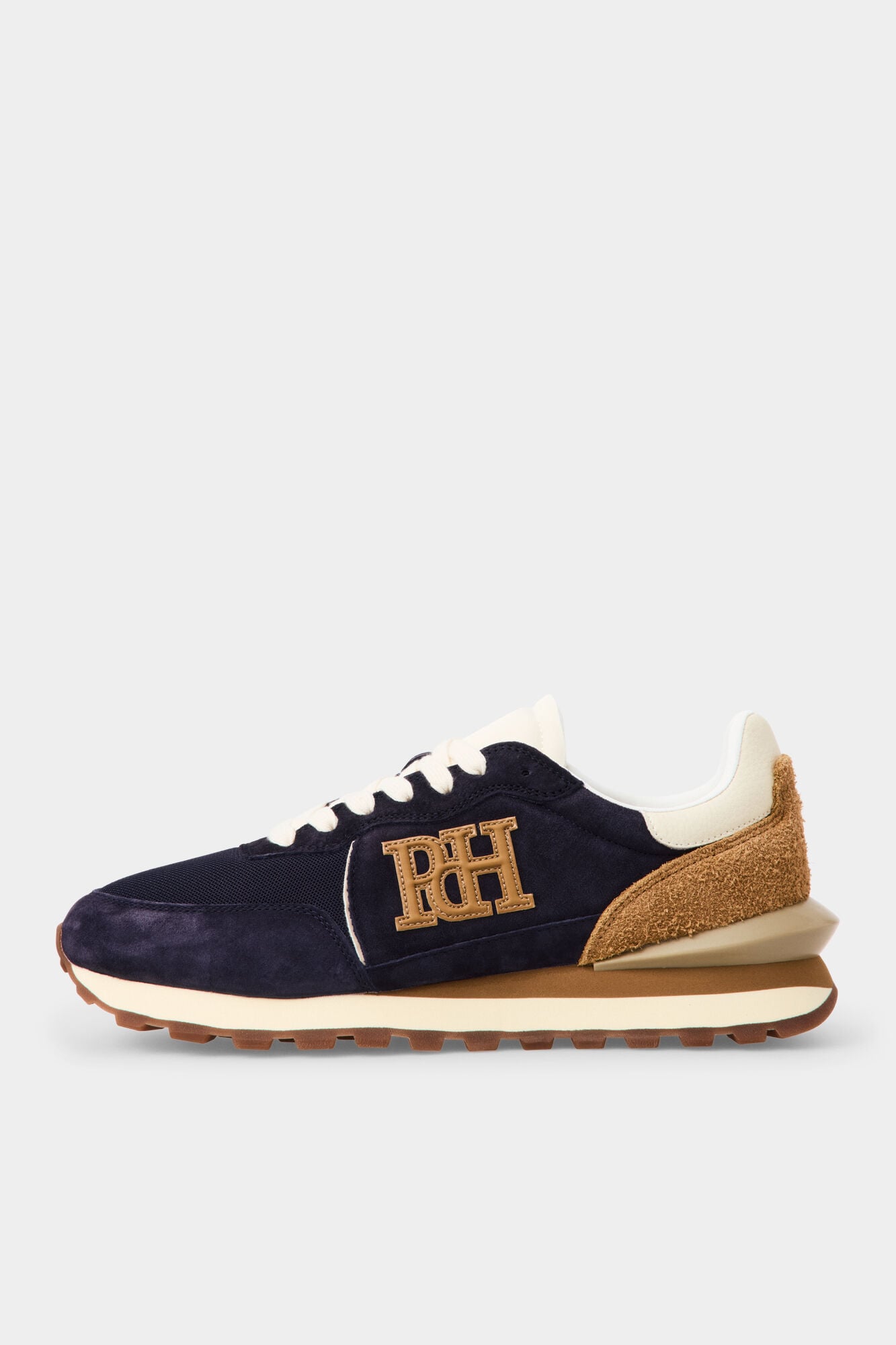 Pedro del Hierro Combined leather trainers Blue