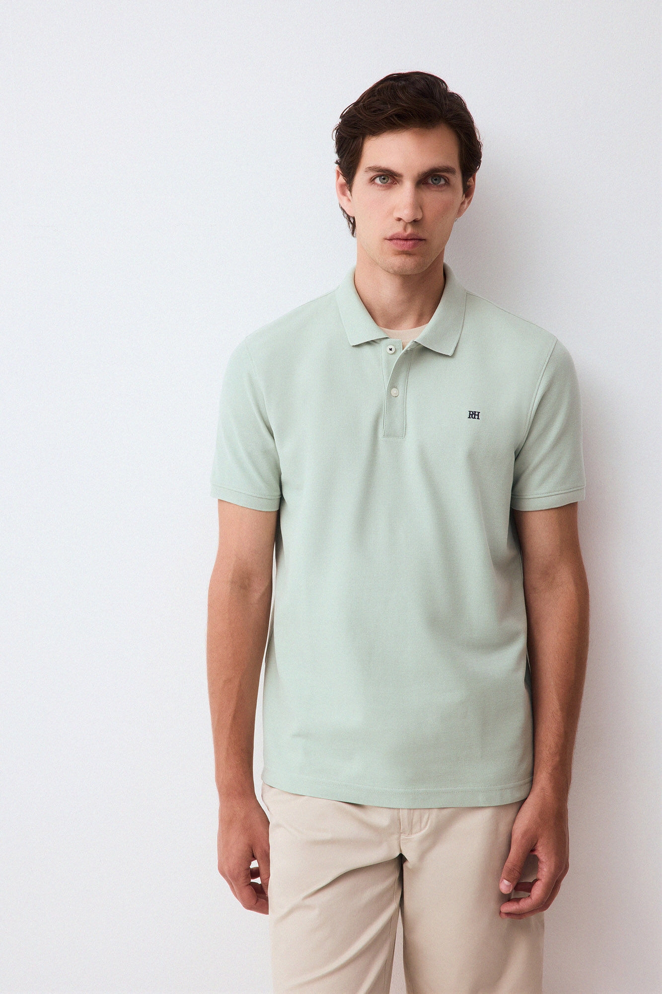 Pedro del Hierro Piqu&eacute; slim fit polo shirt Blue