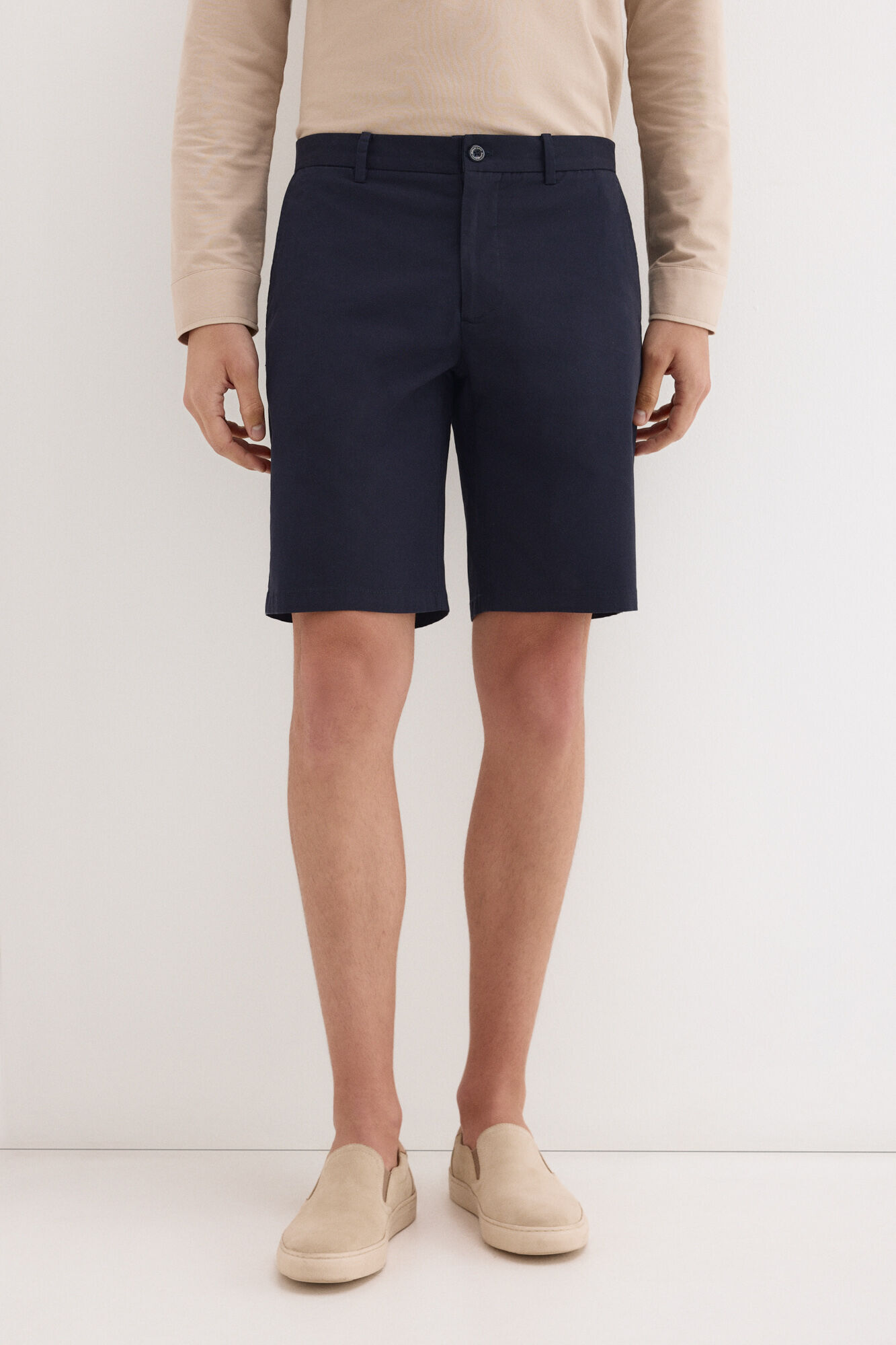 Pedro del Hierro Bermuda chino regular Azul