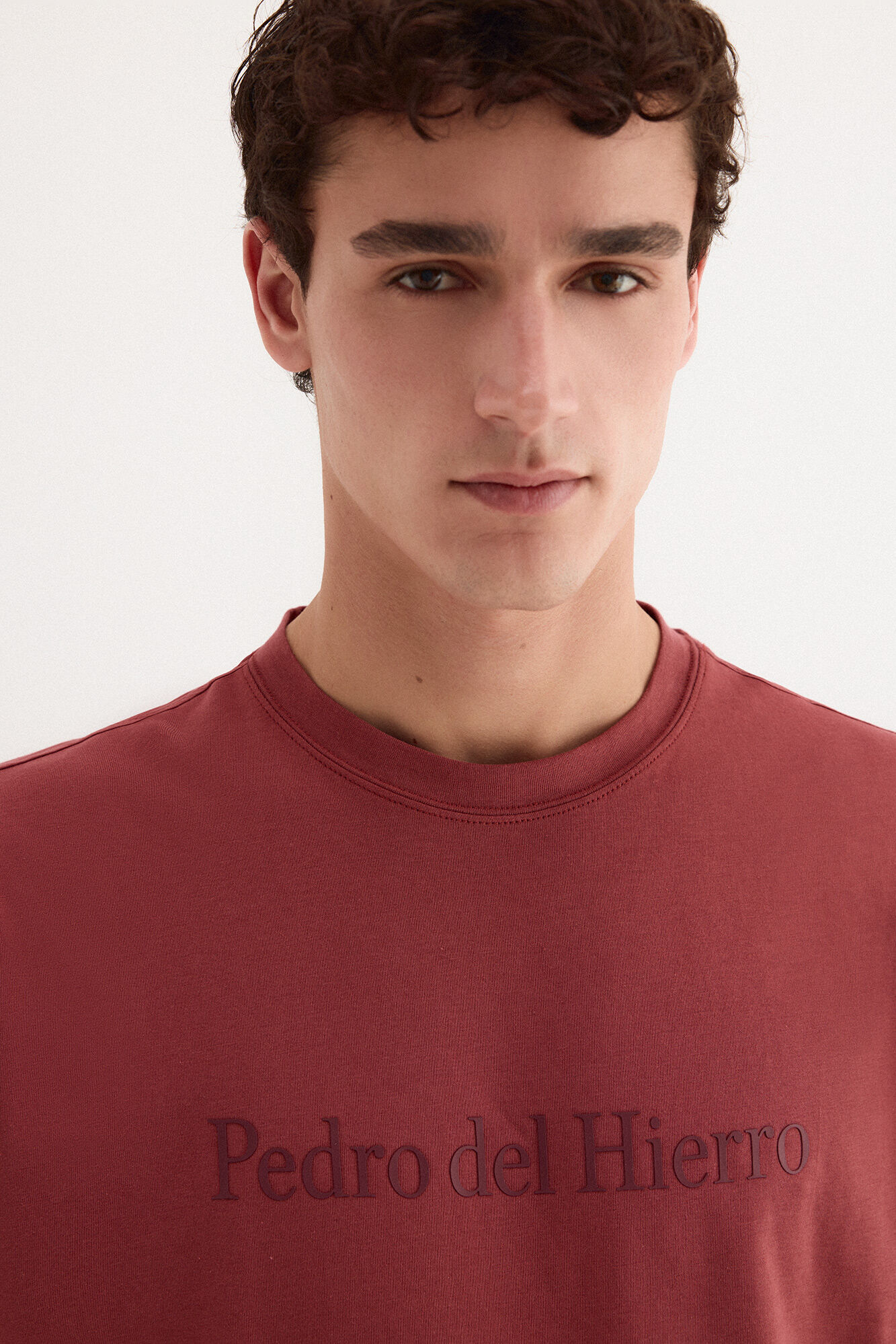 Pedro del Hierro Logo T-shirt Burgundy