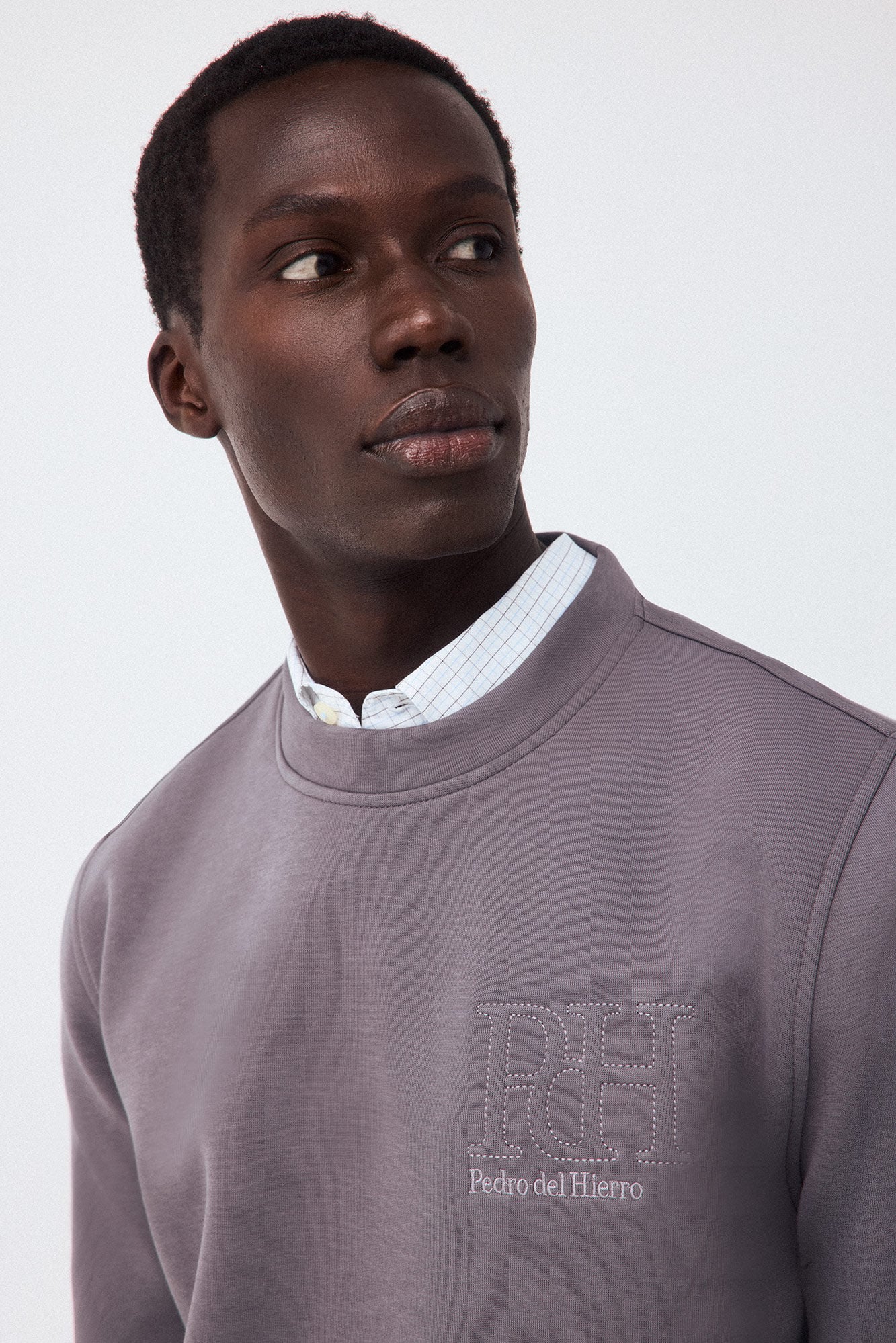 Pedro del Hierro Sweatshirt em neopreno gola caixa