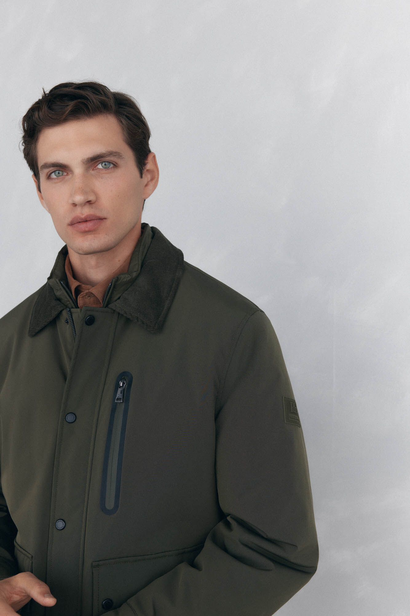 Pedro del Hierro Jacket with leaf neck Green