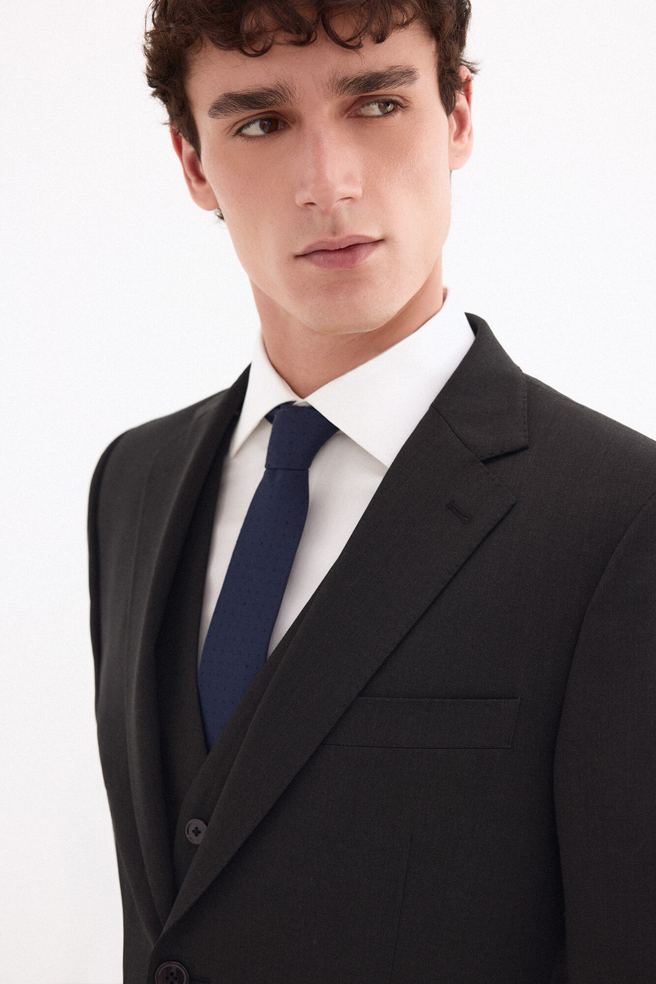 Pedro del Hierro Plain bi-stretch tailored blazer Grey