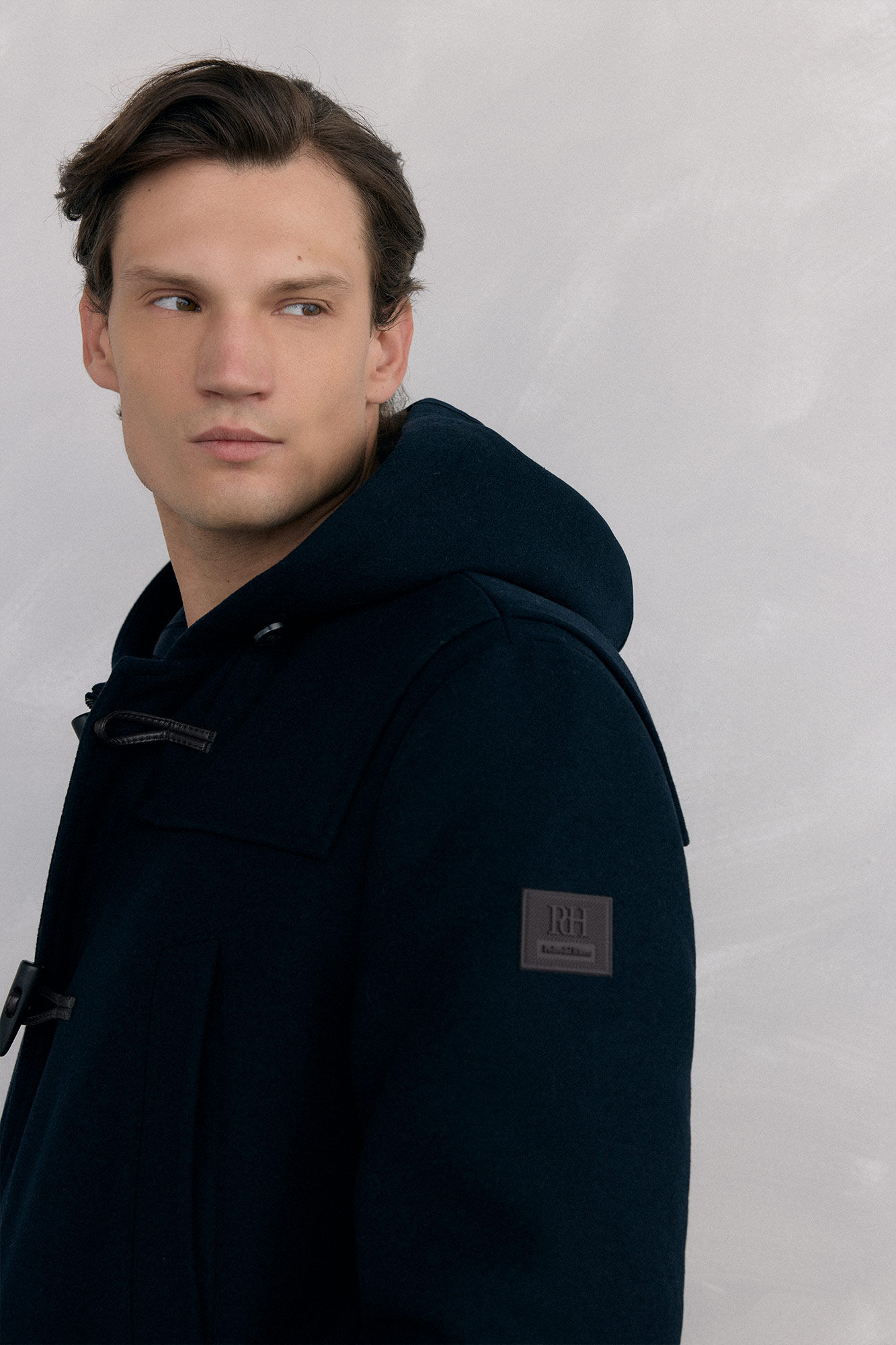 Pedro del Hierro Sobretudo de l&atilde; com alamares Azul