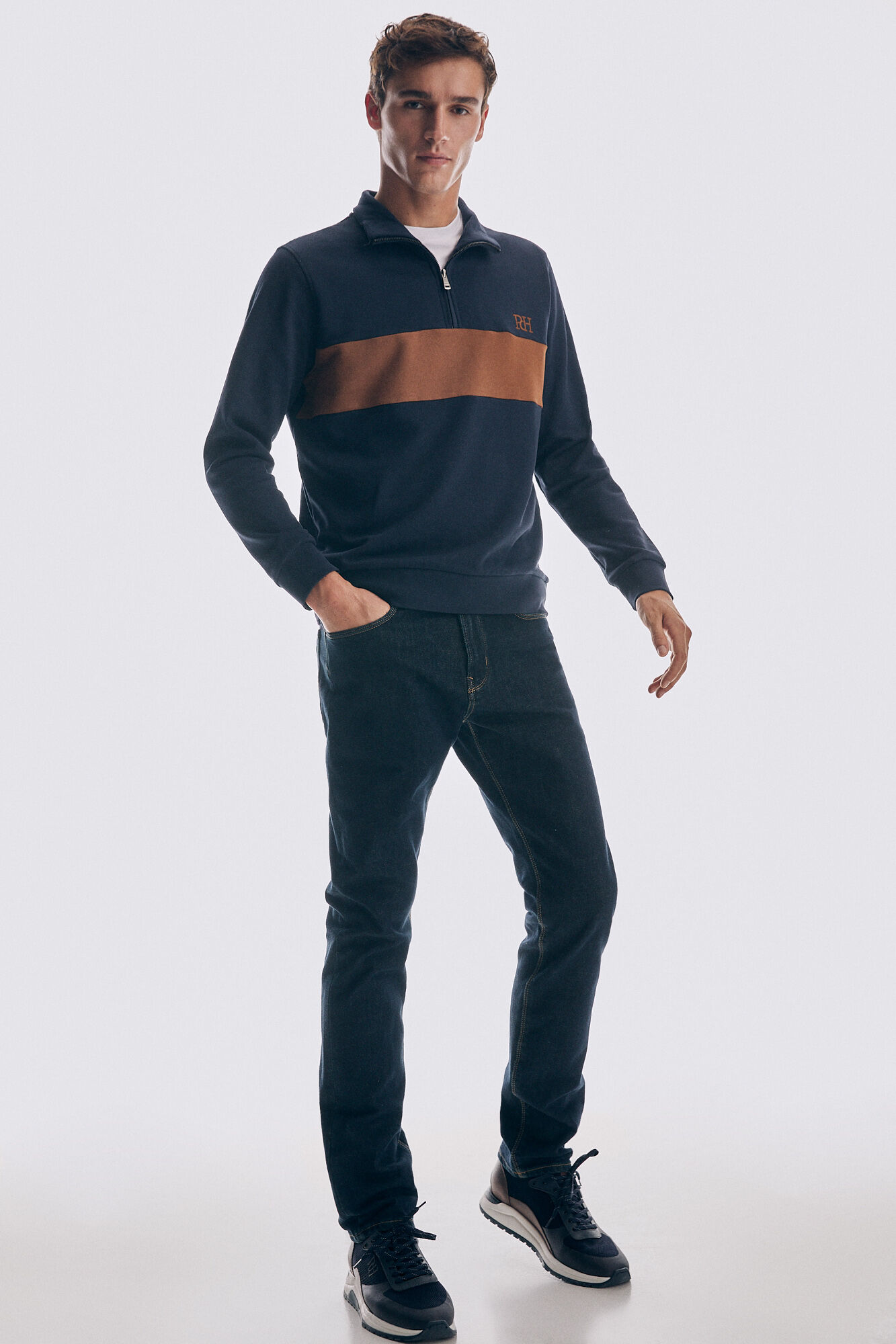 Pedro del Hierro Turtleneck sweatshirt Blue