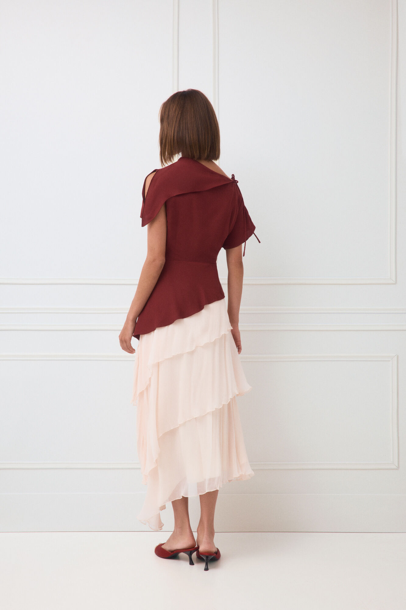 TFP by Tamara Falc&oacute; Asymmetric dress Brown